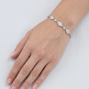 Celestial Floral 925 Sterling Silver Bracelet With Adjustable Length